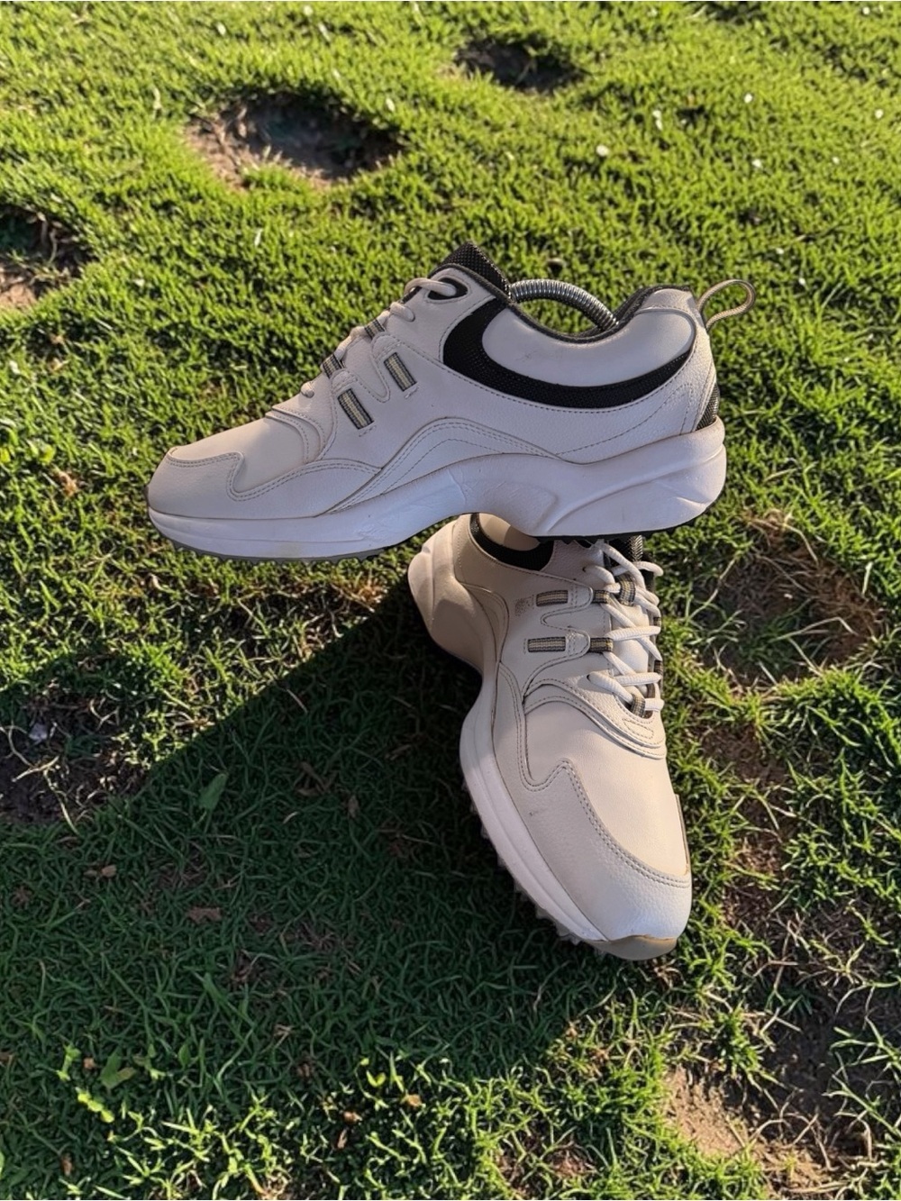 FootJoy Men's Golf Sneakers in White with Black Trim